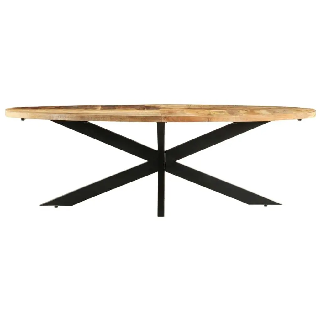 Dining Table 240x100x75 cm Rough Mango Wood 321678