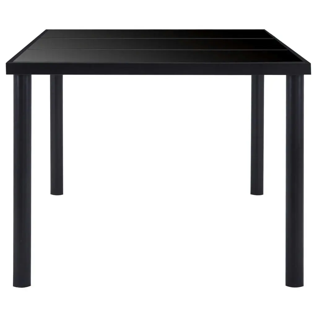 Dining Table Black 160x80x75 cm Tempered Glass 281854