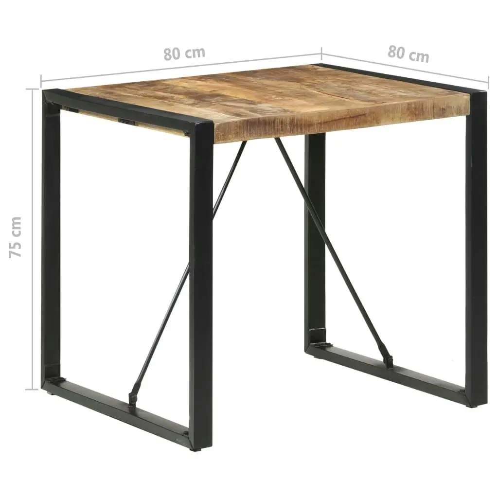 Dining Table 80x80x75 cm Rough Mango Wood 321600