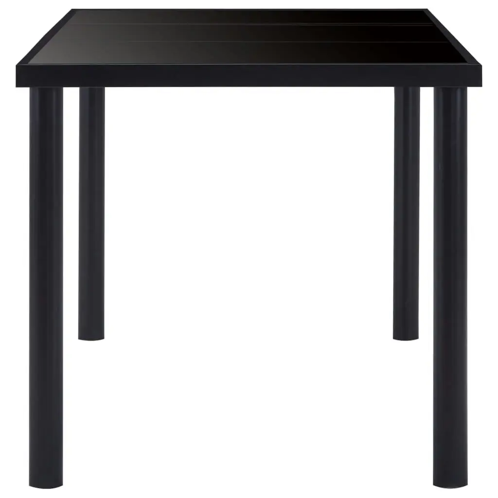 Dining Table Black 200x100x75 cm Tempered Glass 281856