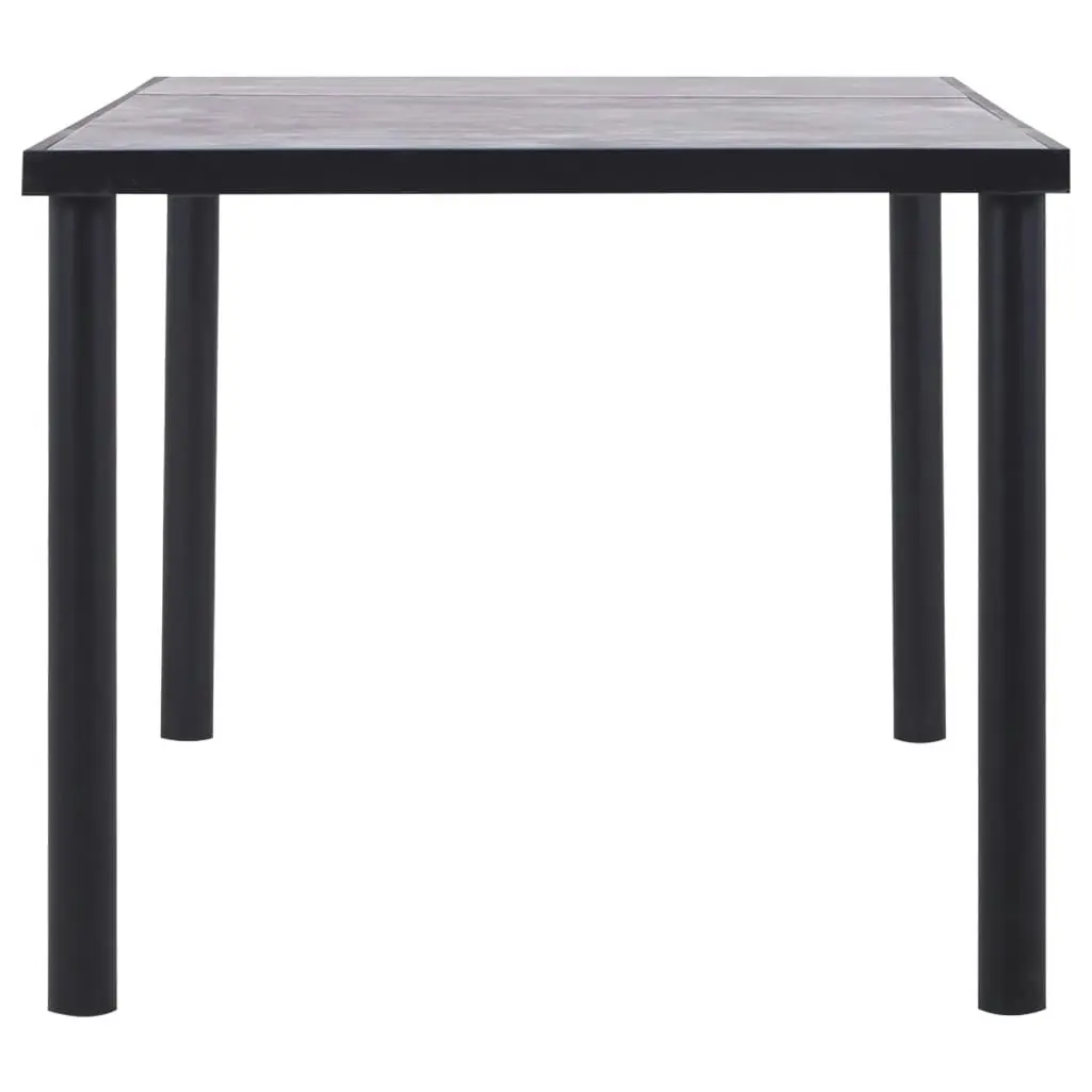 Dining Table Black and Concrete Grey 180x90x75 cm MDF 281860