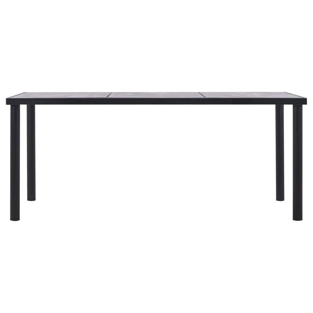 Dining Table Black and Concrete Grey 180x90x75 cm MDF 281860