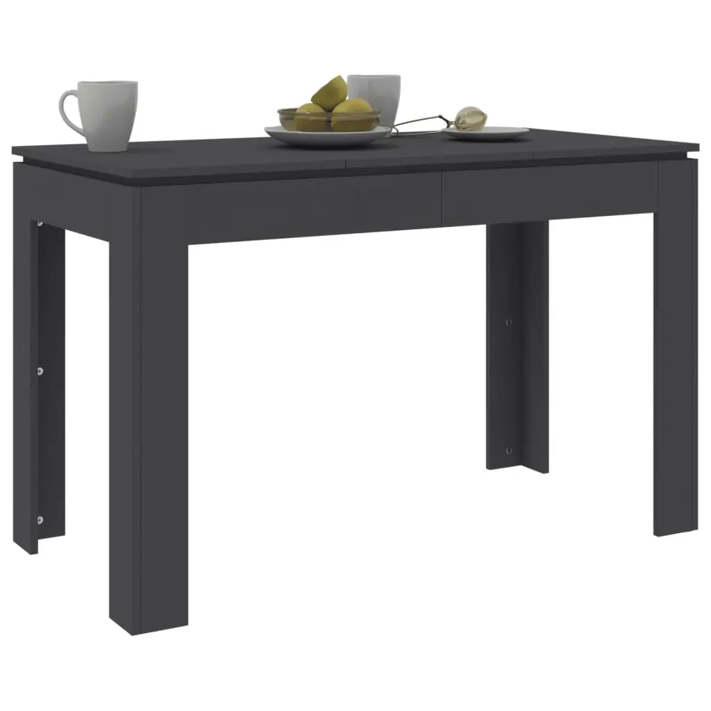 Dining Table Grey 120x60x76 cm Engineered Wood 800758