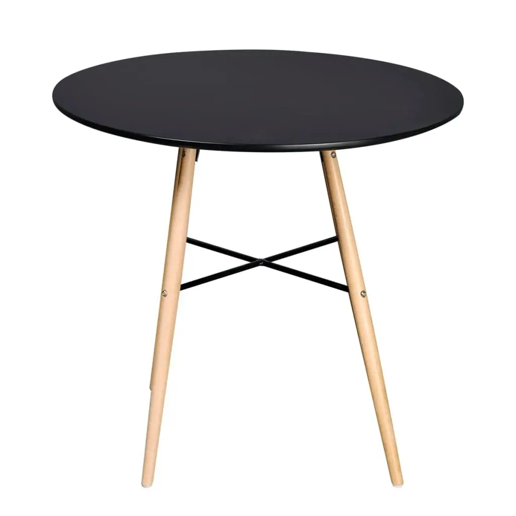 Dining Table MDF Round Black 241304