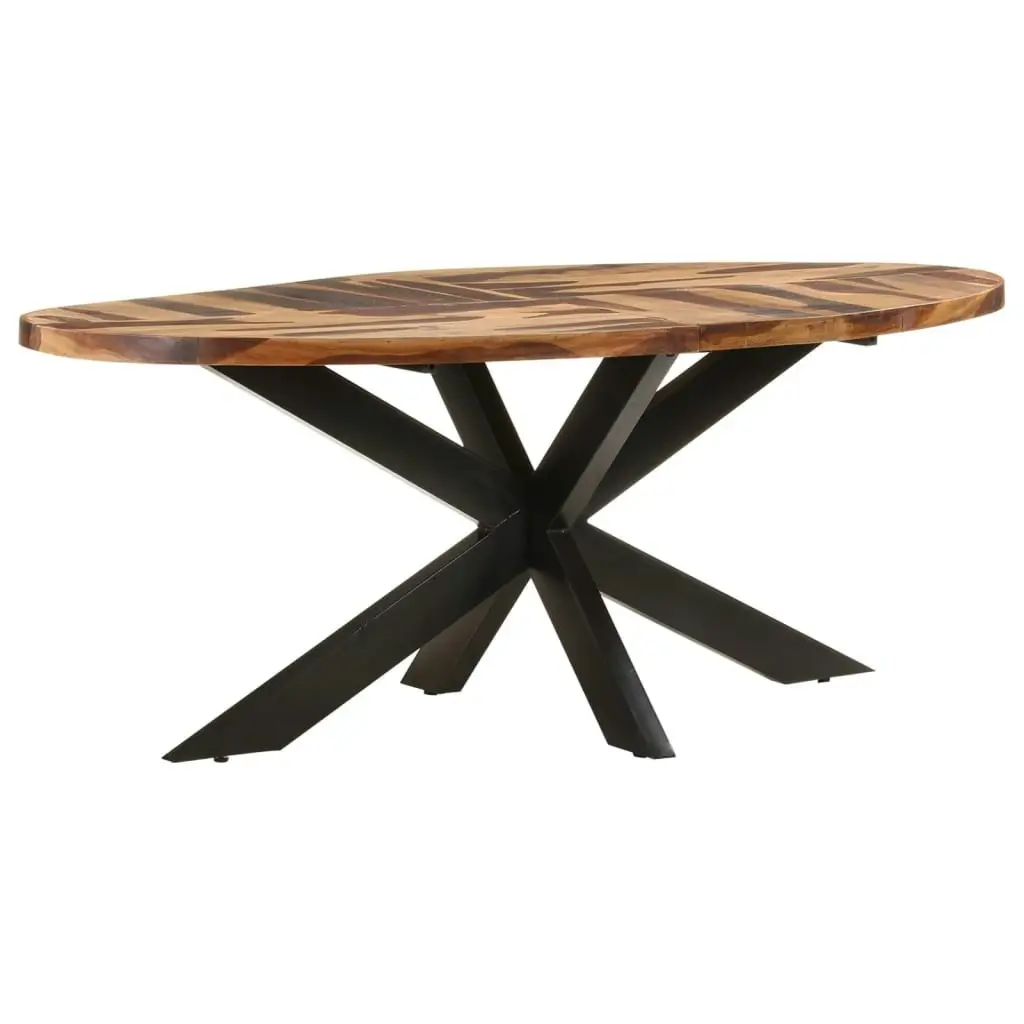 Dining Table Oval 200x100x75cm Acacia Wood with Sheesham Finish 321677