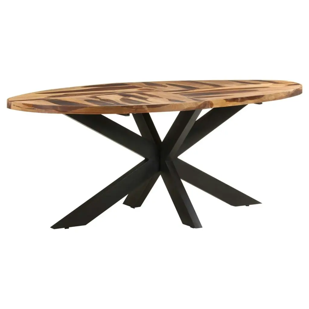 Dining Table Oval 200x100x75cm Acacia Wood with Sheesham Finish 321677