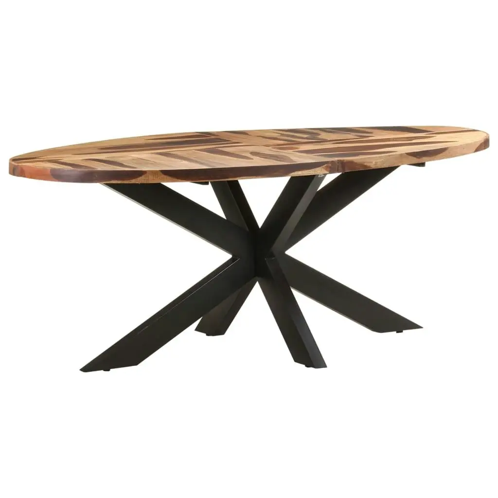 Dining Table Oval 200x100x75cm Acacia Wood with Sheesham Finish 321677