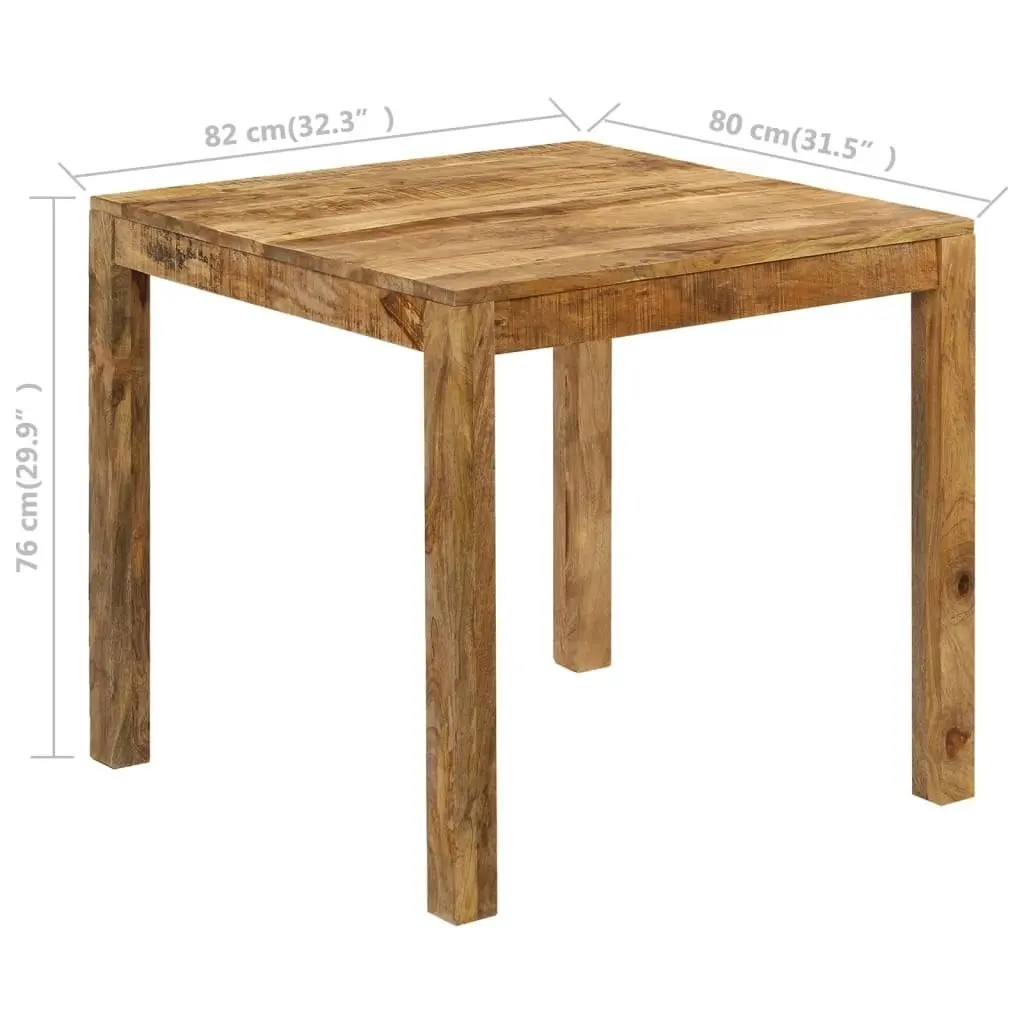 Dining Table Solid Mango Wood 82x80x76 cm 246704