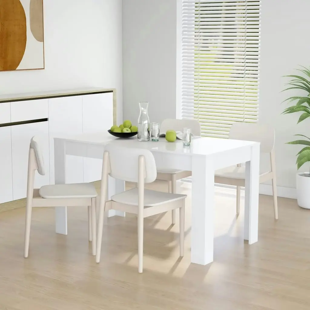 Dining Table White 140x74.5x76 cm Engineered Wood 804202