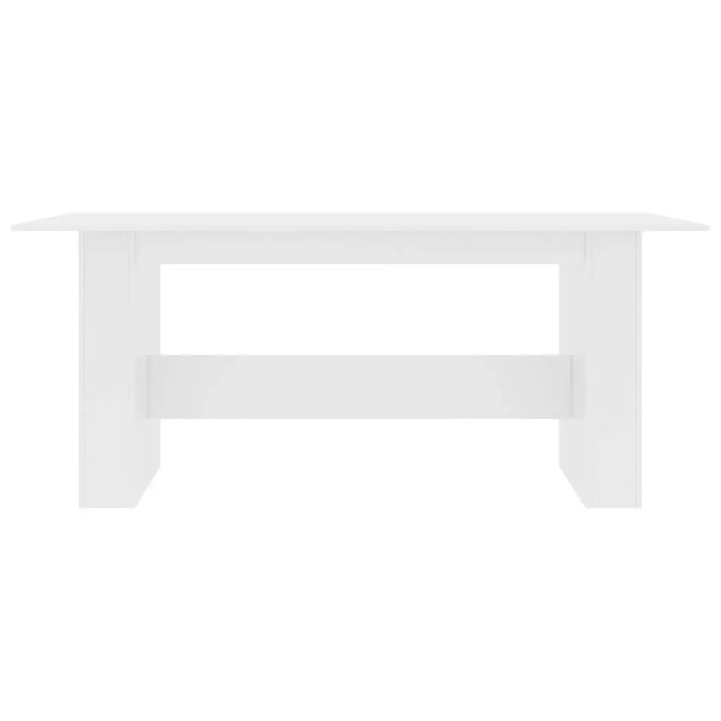 Dining Table White 180x90x76 cm Engineered Wood 800468