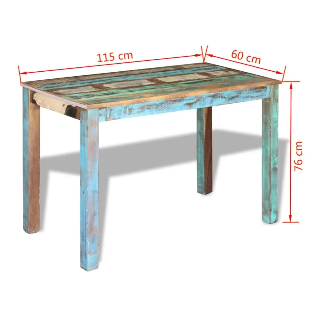 Dining Table Solid Reclaimed Wood 115x60x76 cm 243451