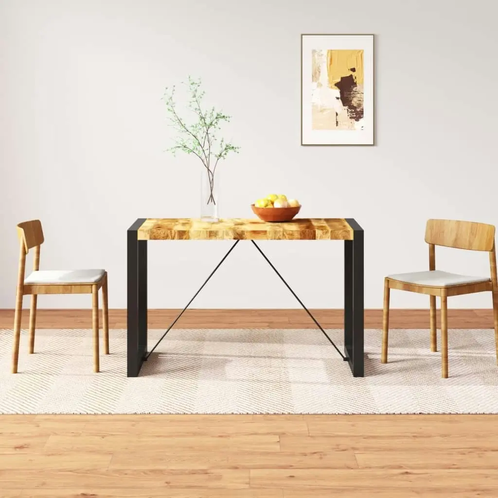 Dining Table Solid Rough Mango Wood 120 cm 243996