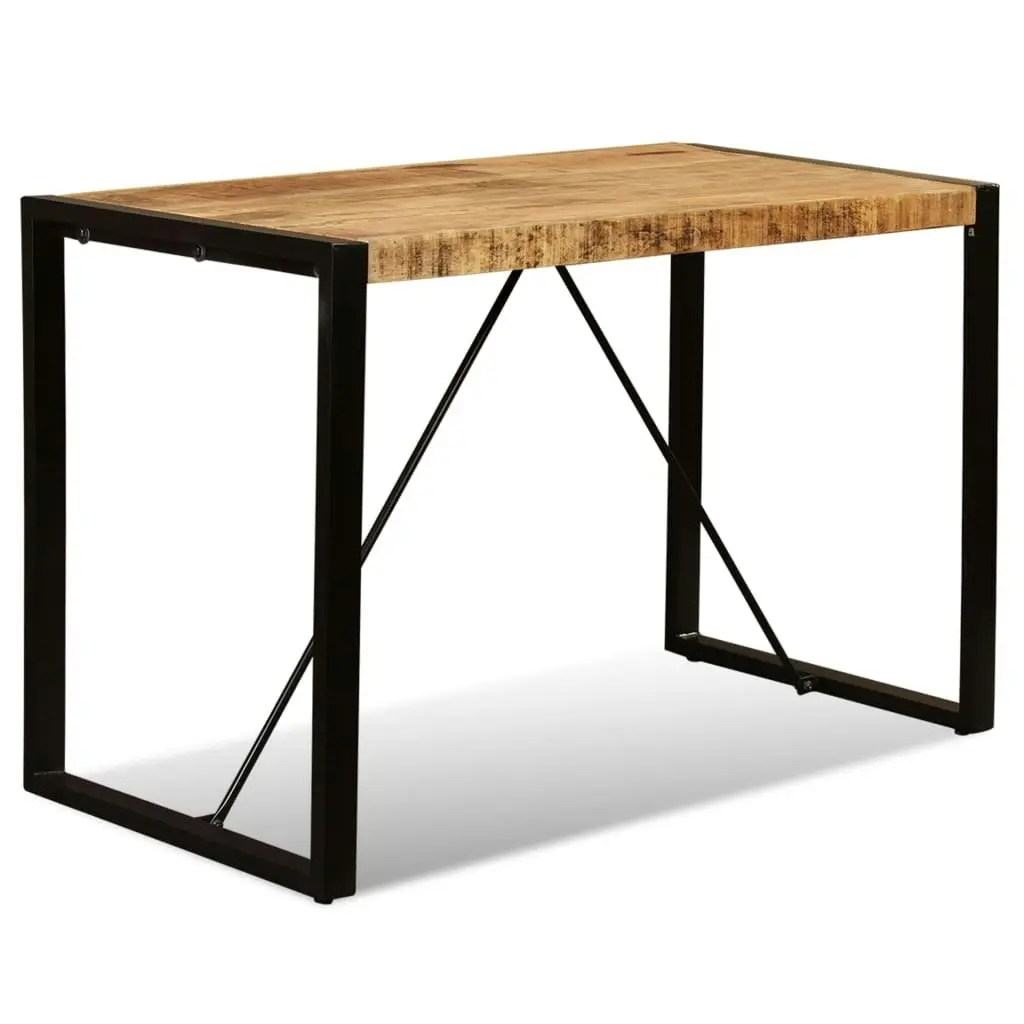 Dining Table Solid Rough Mango Wood 120 cm 243996