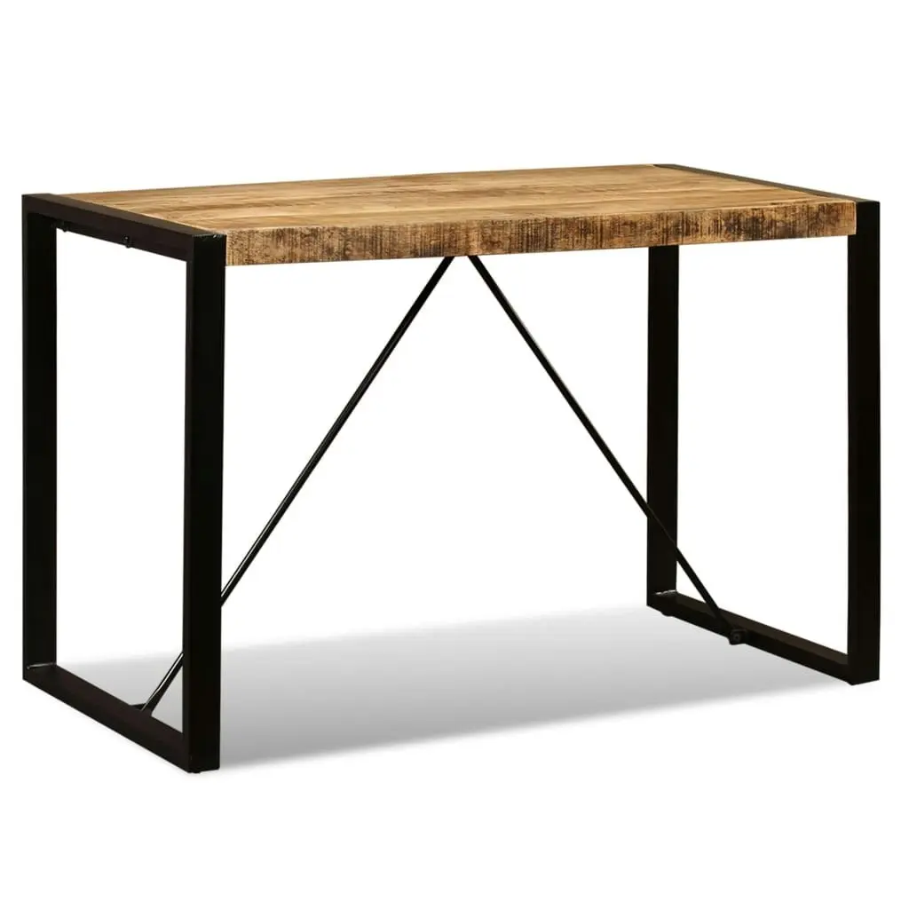 Dining Table Solid Rough Mango Wood 120 cm 243996