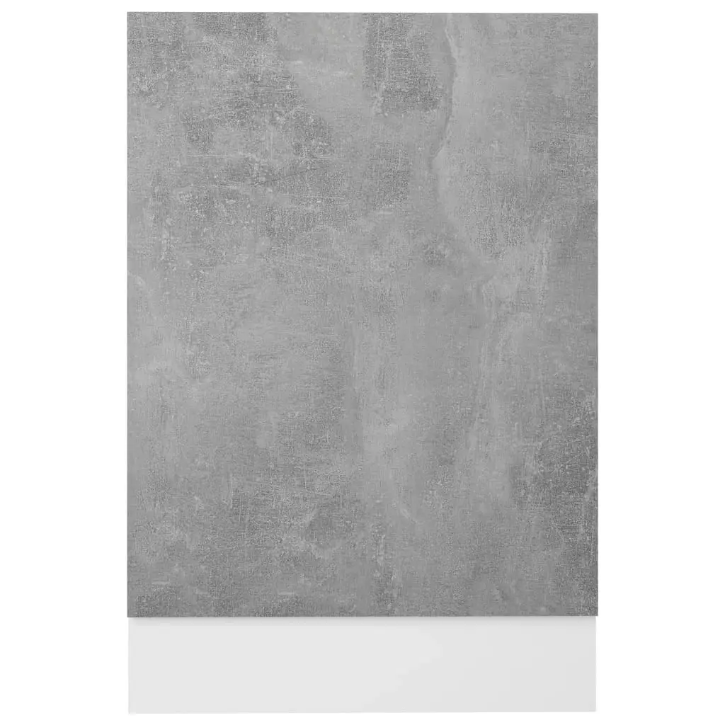 Dishwasher Panel Concrete Grey 45x3x67 cm Engineered Wood 802558