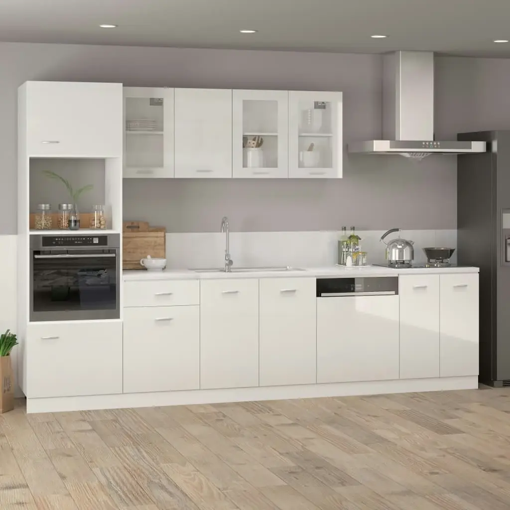 Dishwasher Panel High Gloss White 59.5x3x67 cm Engineered Wood 802567