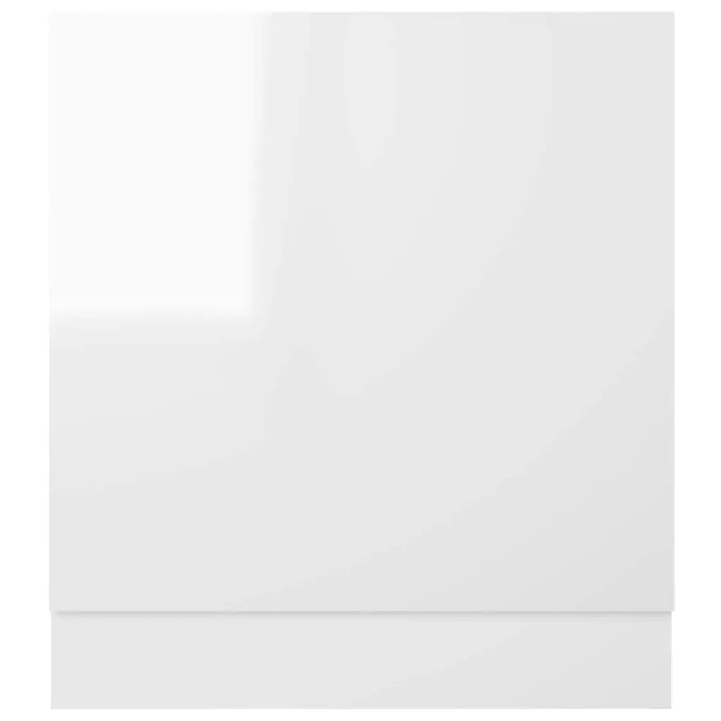 Dishwasher Panel High Gloss White 59.5x3x67 cm Engineered Wood 802567