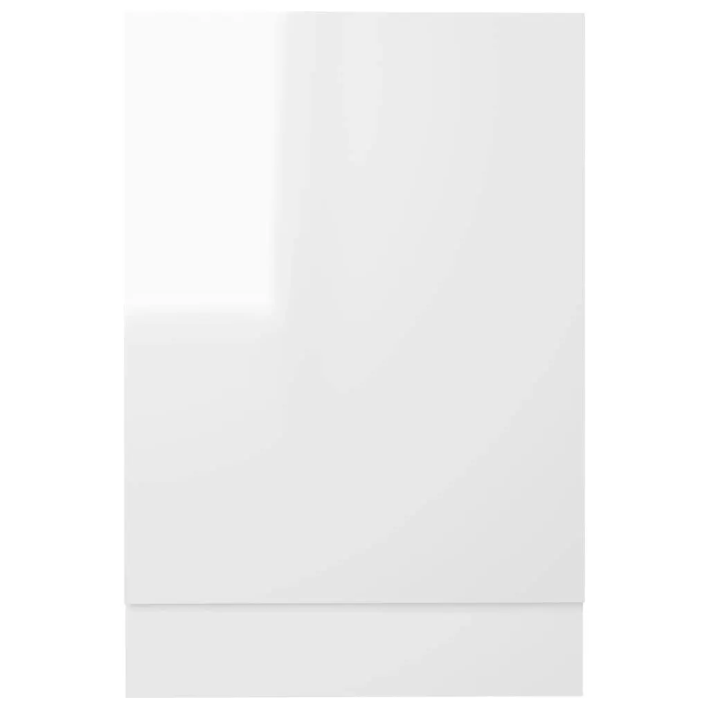 Dishwasher Panel High Gloss White 45x3x67 cm Engineered Wood 802559