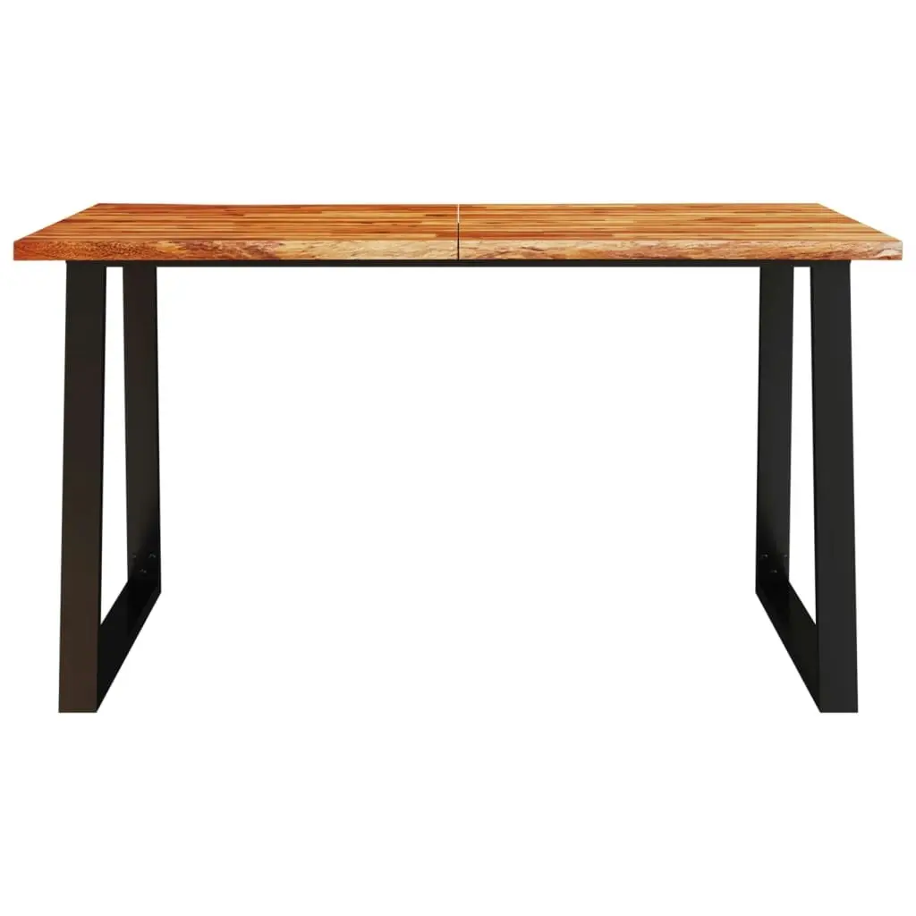 Dining Table with Live Edge 140x80x75 cm Solid Wood Acacia 353289