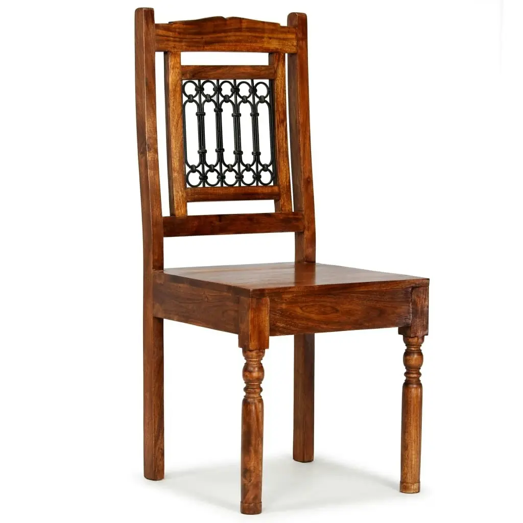 Dining Chairs 2 pcs Solid Wood with Honey-coloured Finish Classic 245644