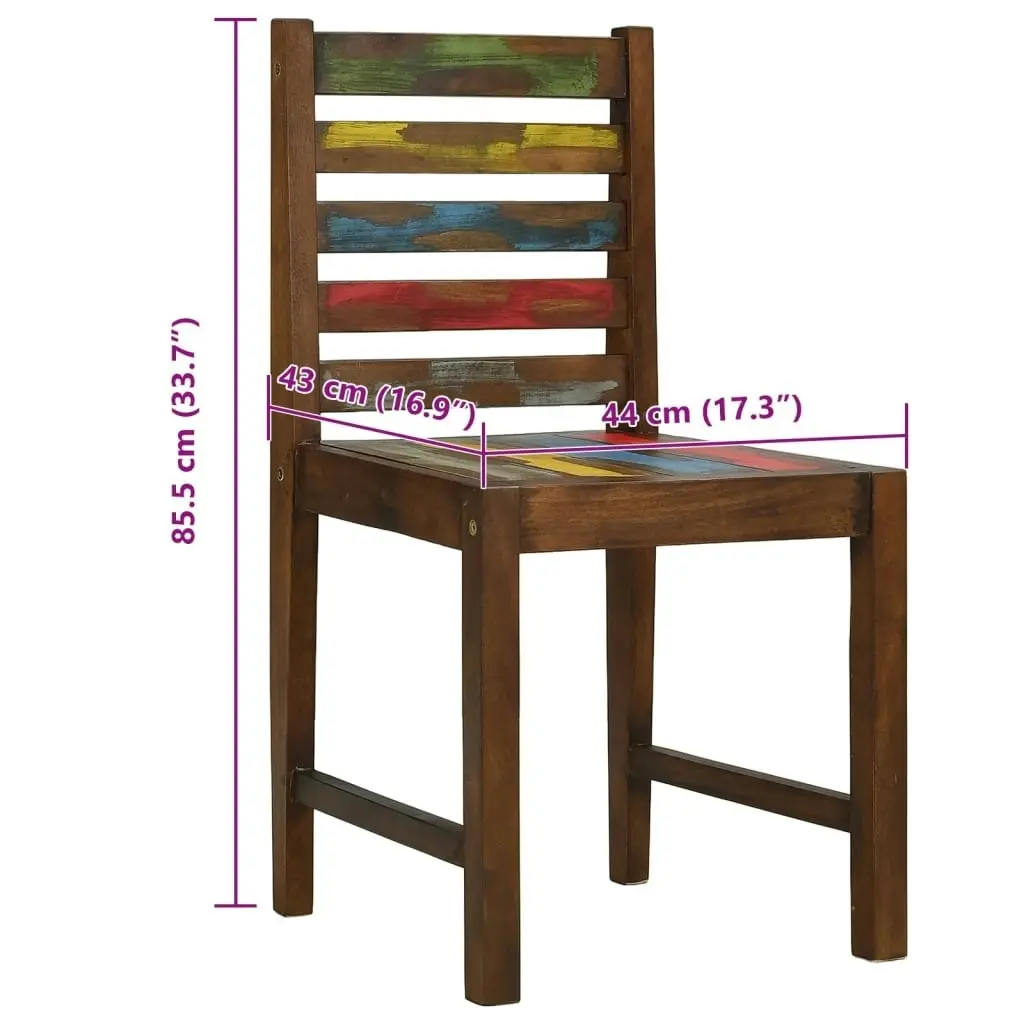 Dining Chairs 4 pcs Solid Reclaimed Wood 326180