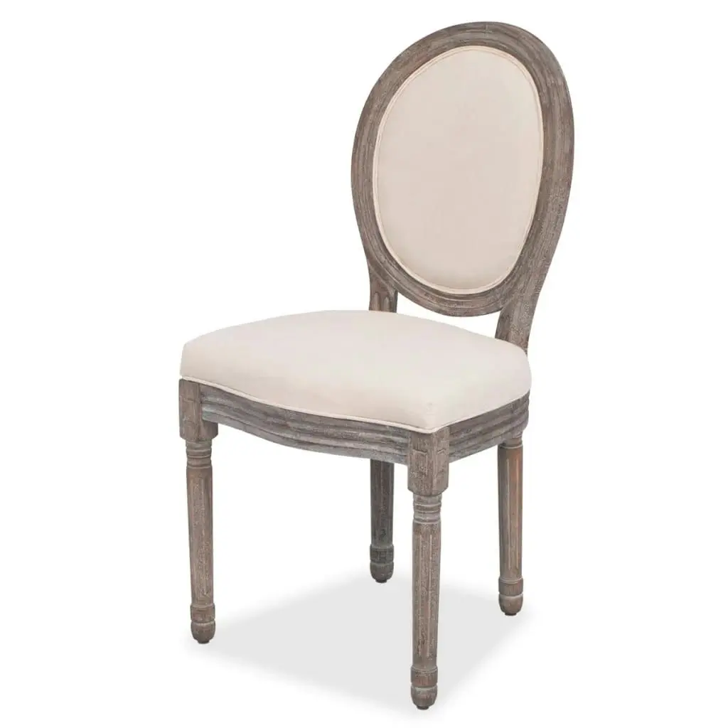 Dining Chairs 6 pcs Cream Fabric 274620