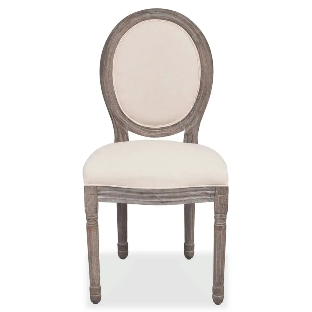 Dining Chairs 6 pcs Cream Fabric 274620