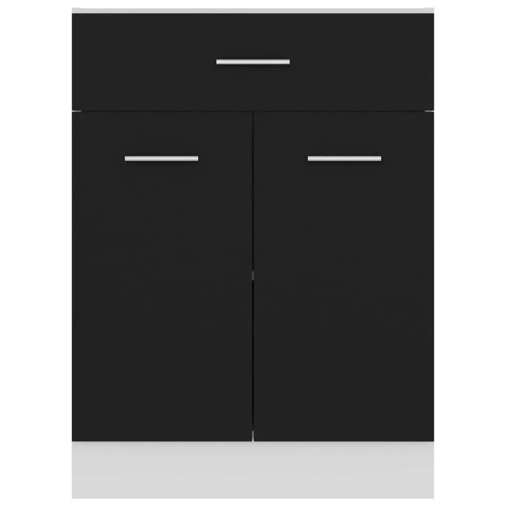 Drawer Bottom Cabinet Black 60x46x81.5 cm Engineered Wood 801229