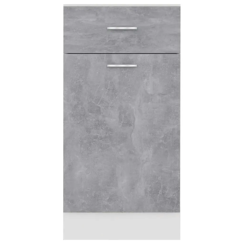 Drawer Bottom Cabinet Concrete Grey 40x46x81.5 cm Engineered Wood 801216