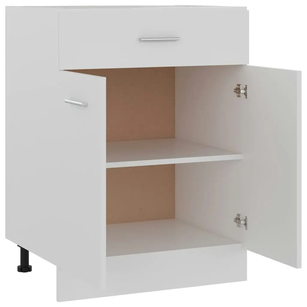 Drawer Bottom Cabinet White 60x46x81.5 cm Engineered Wood 801228