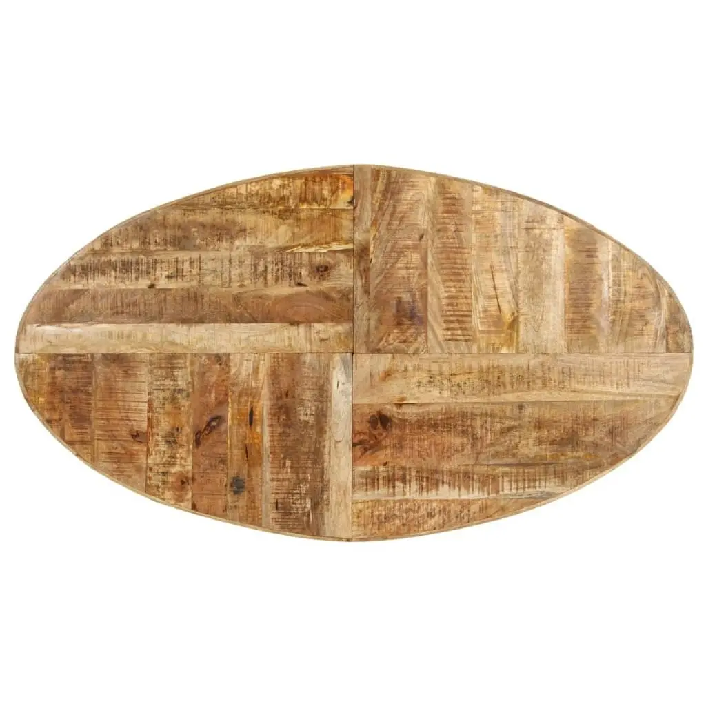 Dining Table 160x90x75 cm Rough Mango Wood 321672