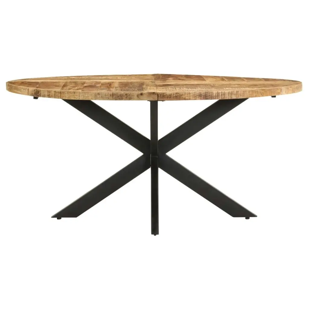 Dining Table 160x90x75 cm Rough Mango Wood 321672