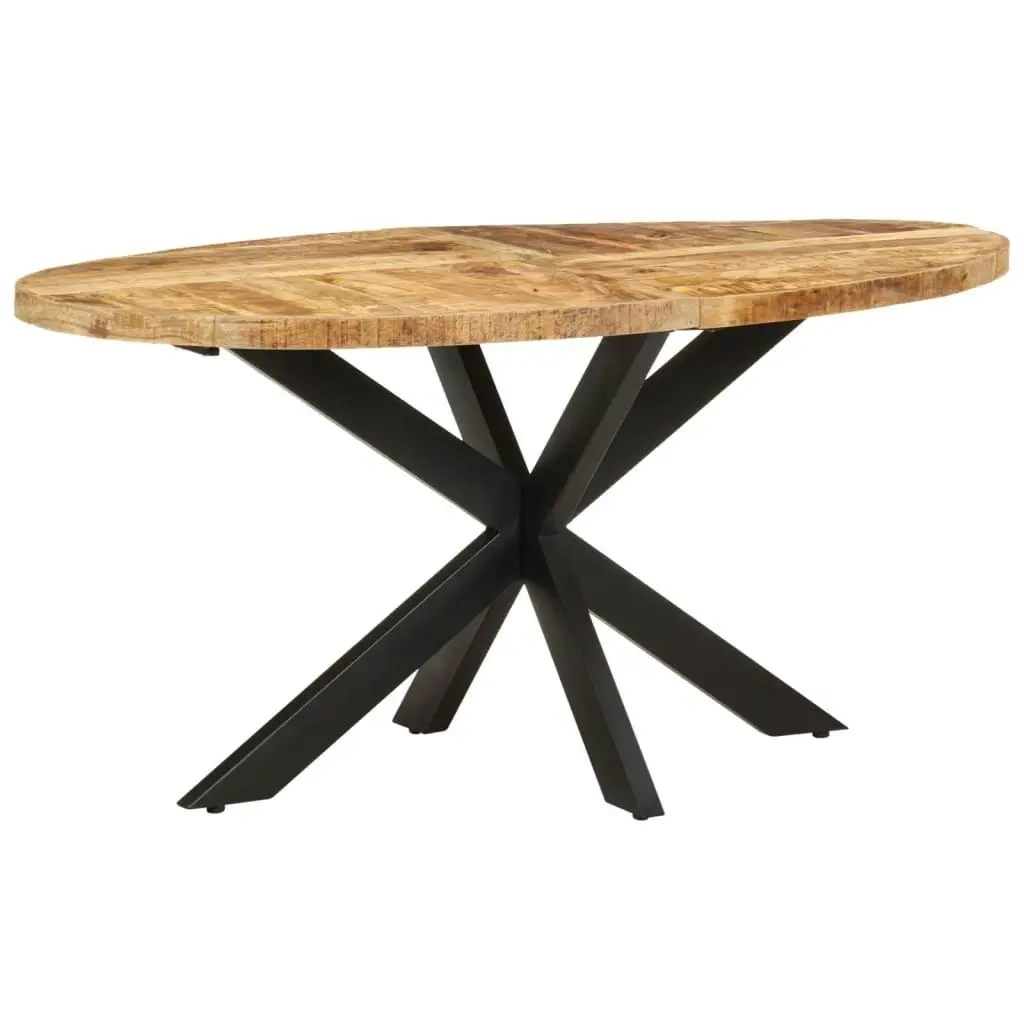 Dining Table 160x90x75 cm Rough Mango Wood 321672