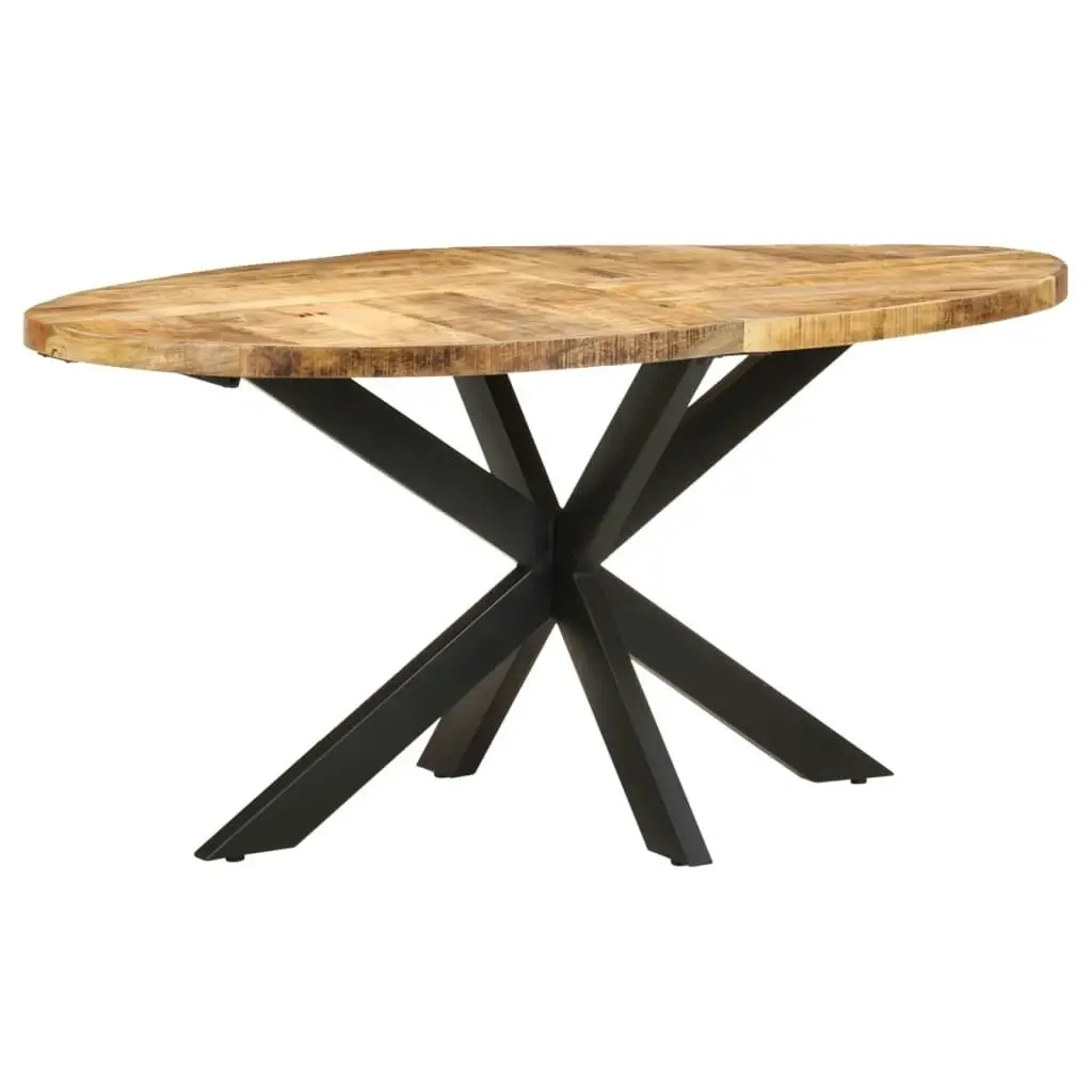 Dining Table 160x90x75 cm Rough Mango Wood 321672