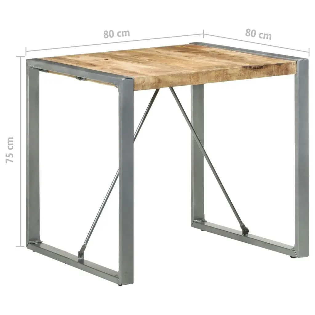 Dining Table 80x80x75 cm Rough Mango Wood 321603