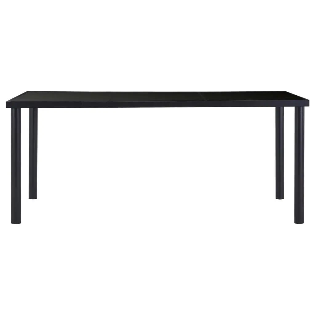 Dining Table Black 180x90x75 cm Tempered Glass 281855