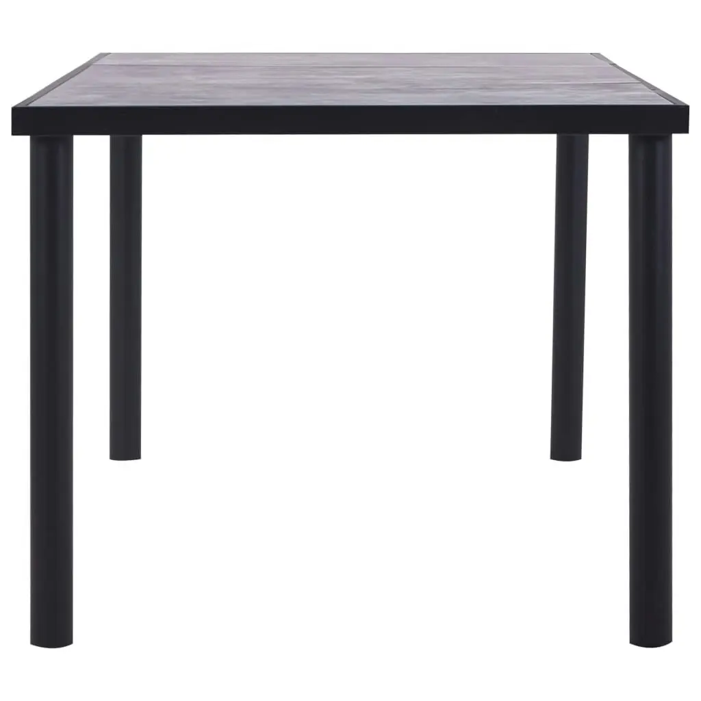 Dining Table Black and Concrete Grey 200x100x75 cm MDF 281861