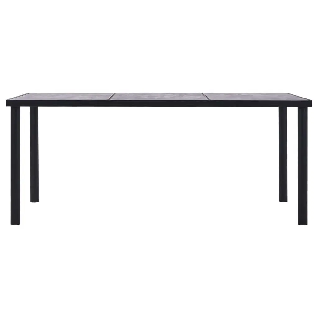 Dining Table Black and Concrete Grey 200x100x75 cm MDF 281861