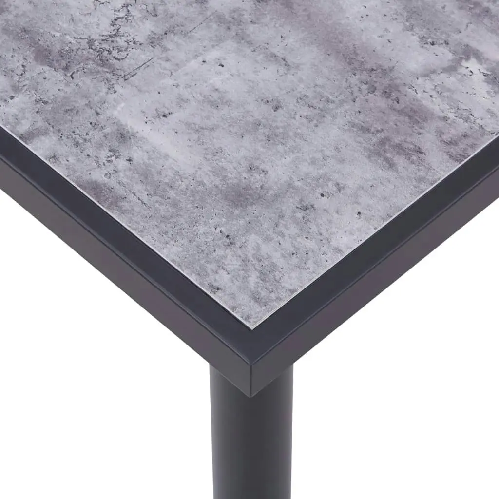 Dining Table Black and Concrete Grey 200x100x75 cm MDF 281861