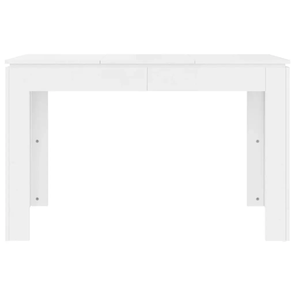 Dining Table High Gloss White 120x60x76 cm Engineered Wood 800762