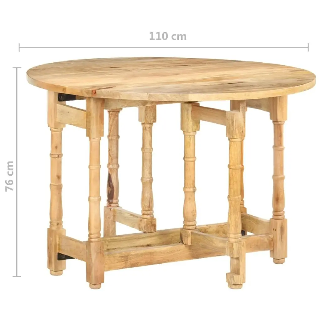 Dining Table Round 110x76 cm Solid Mango Wood 321699