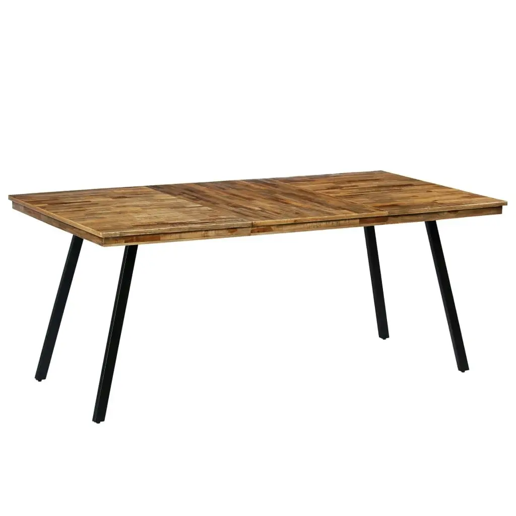 Dining Table Reclaimed Teak and Steel 180x90x76 cm 245415