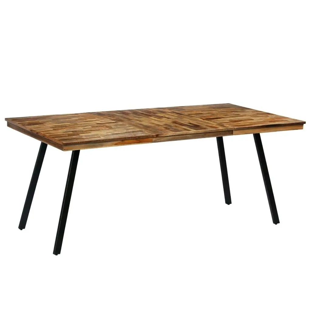 Dining Table Reclaimed Teak and Steel 180x90x76 cm 245415