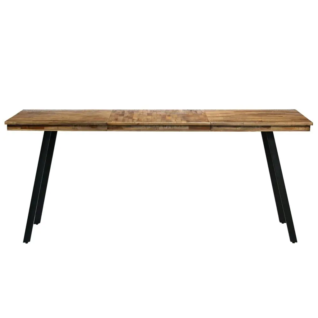 Dining Table Reclaimed Teak and Steel 180x90x76 cm 245415