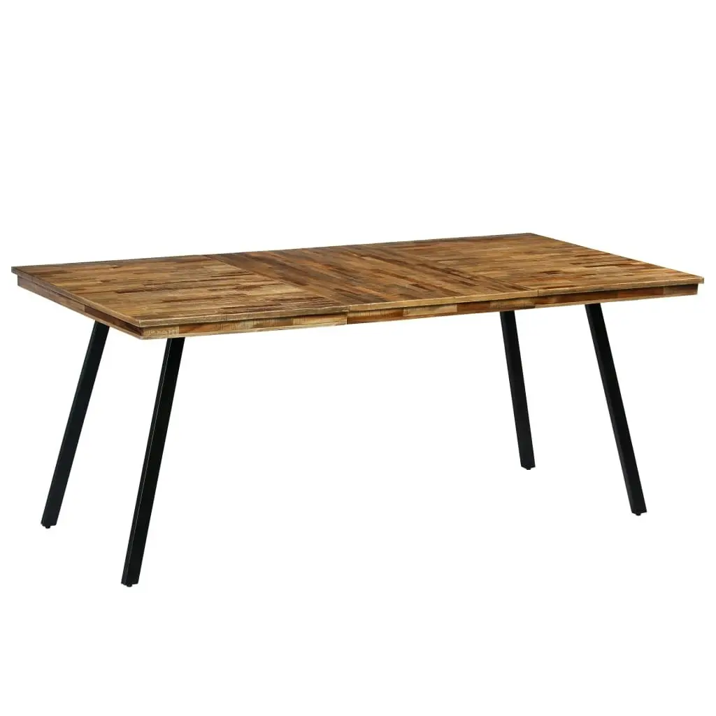 Dining Table Reclaimed Teak and Steel 180x90x76 cm 245415