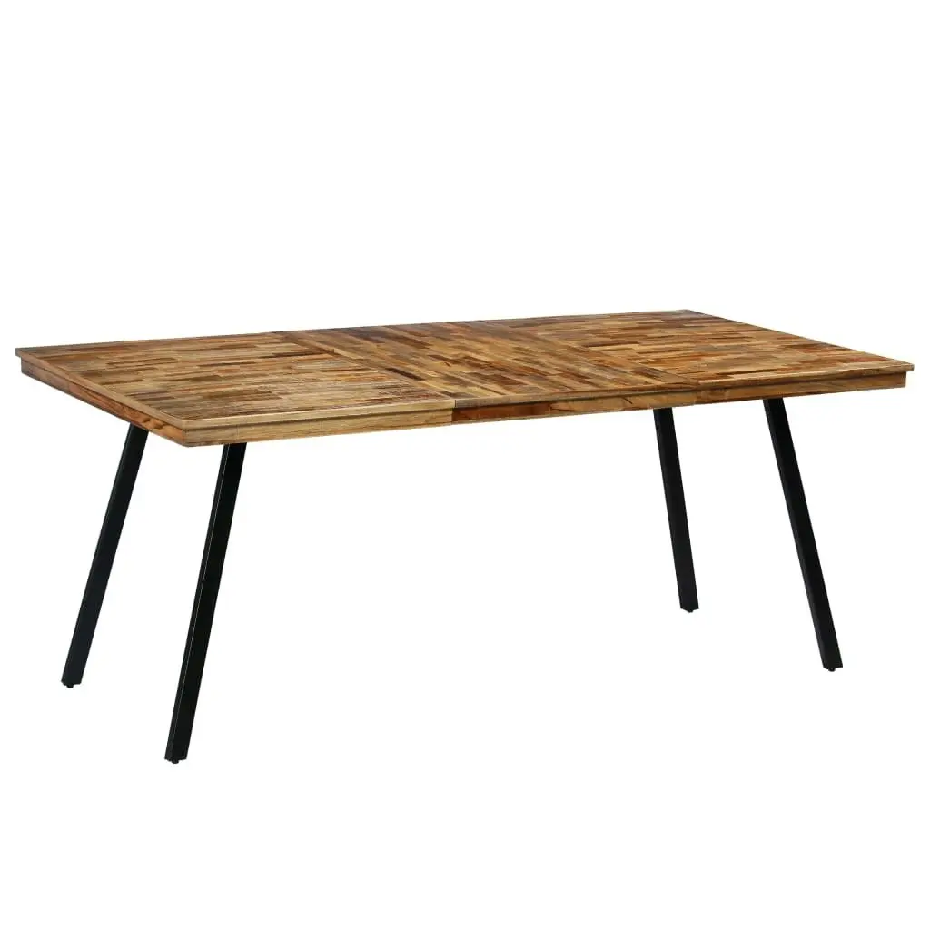 Dining Table Reclaimed Teak and Steel 180x90x76 cm 245415