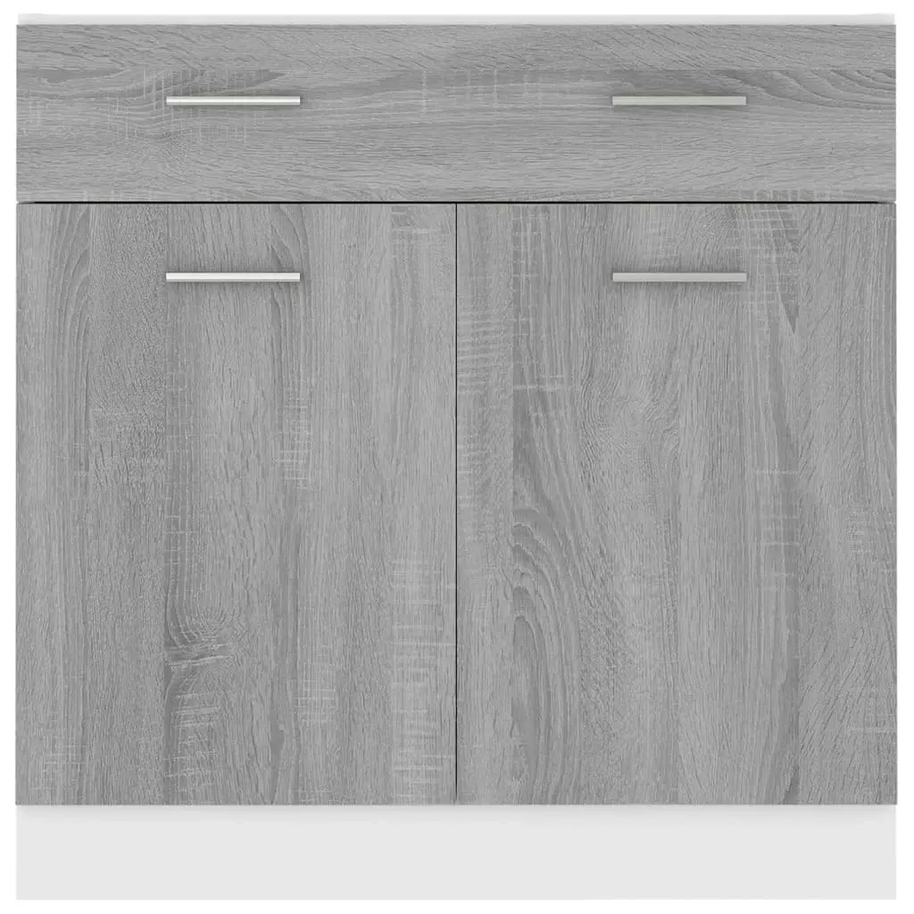 Drawer Bottom Cabinet Grey Sonoma 80x46x81.5 cm Engineered Wood 815580