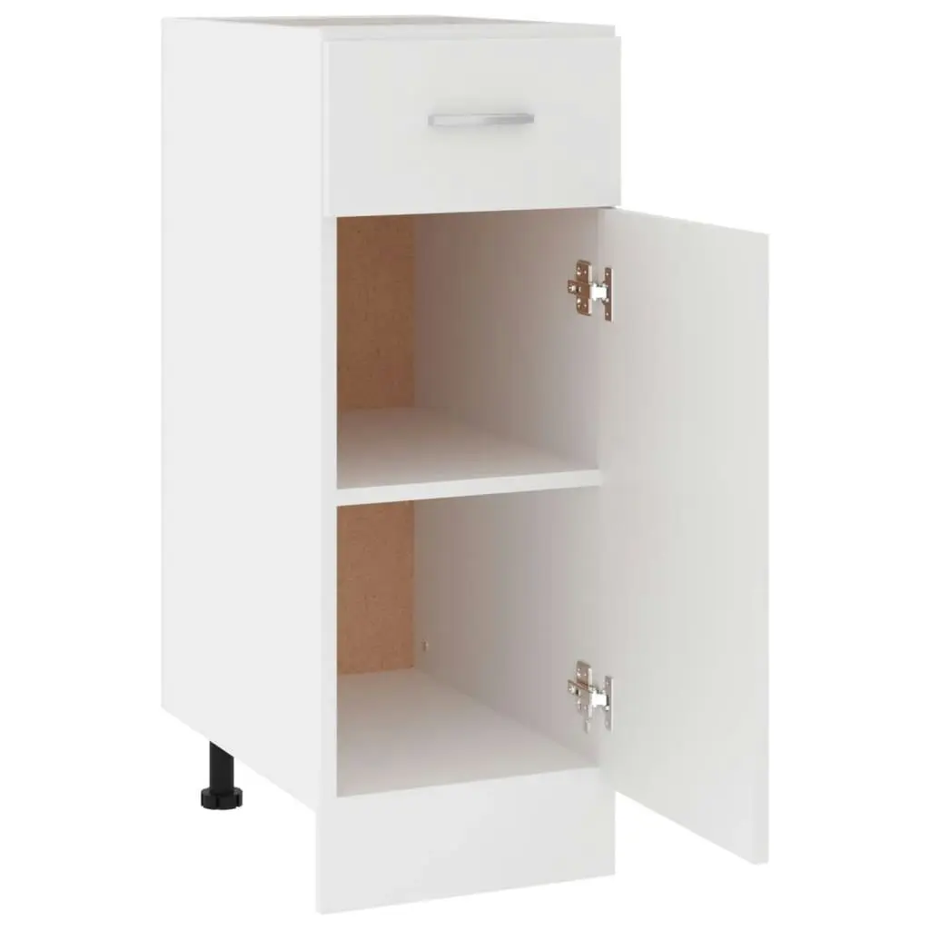 Drawer Bottom Cabinet White 30x46x81.5 cm Engineered Wood 801204