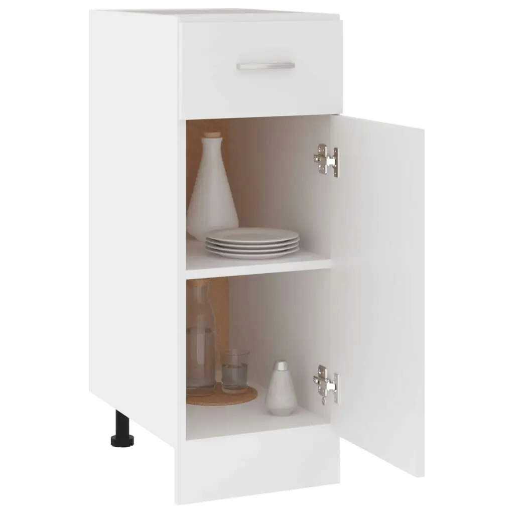 Drawer Bottom Cabinet White 30x46x81.5 cm Engineered Wood 801204