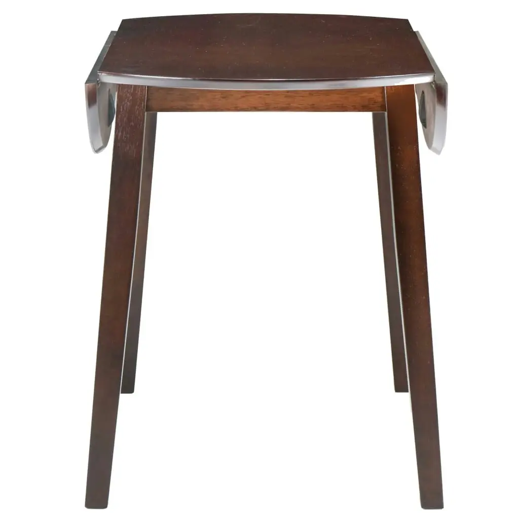 Drop-leaf Dining Table Round MDF Brown 245367